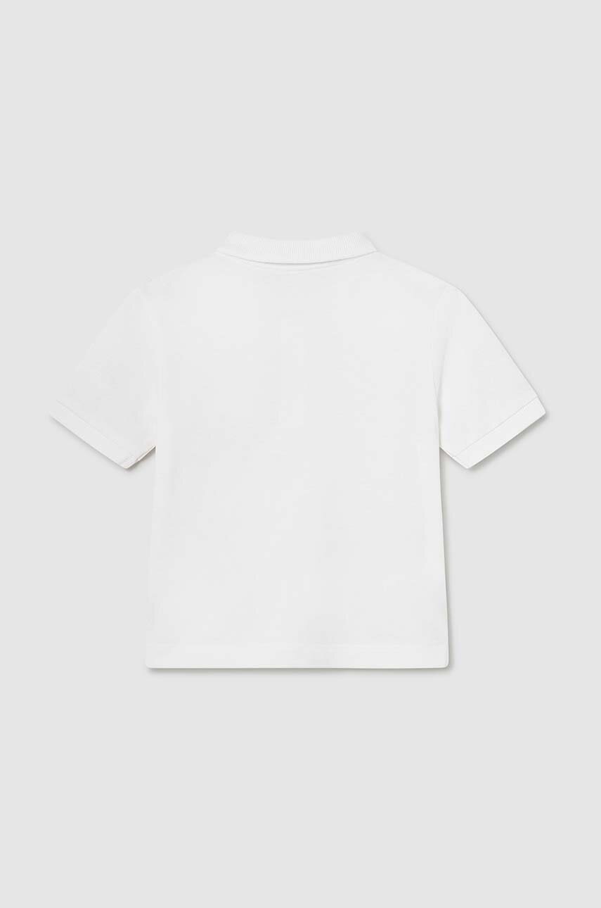 Хлопковое поло для младенцев Mayoral цвет белый однотонный Хлопковое поло для младенцев Mayoral цвет белый однотонный