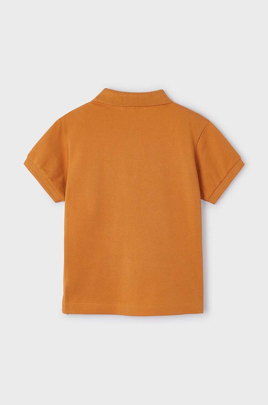 Детское хлопковое поло Mayoral цвет оранжевый однотонный в Ровном Детское хлопковое поло Mayoral цвет оранжевый однотонный в Ровном