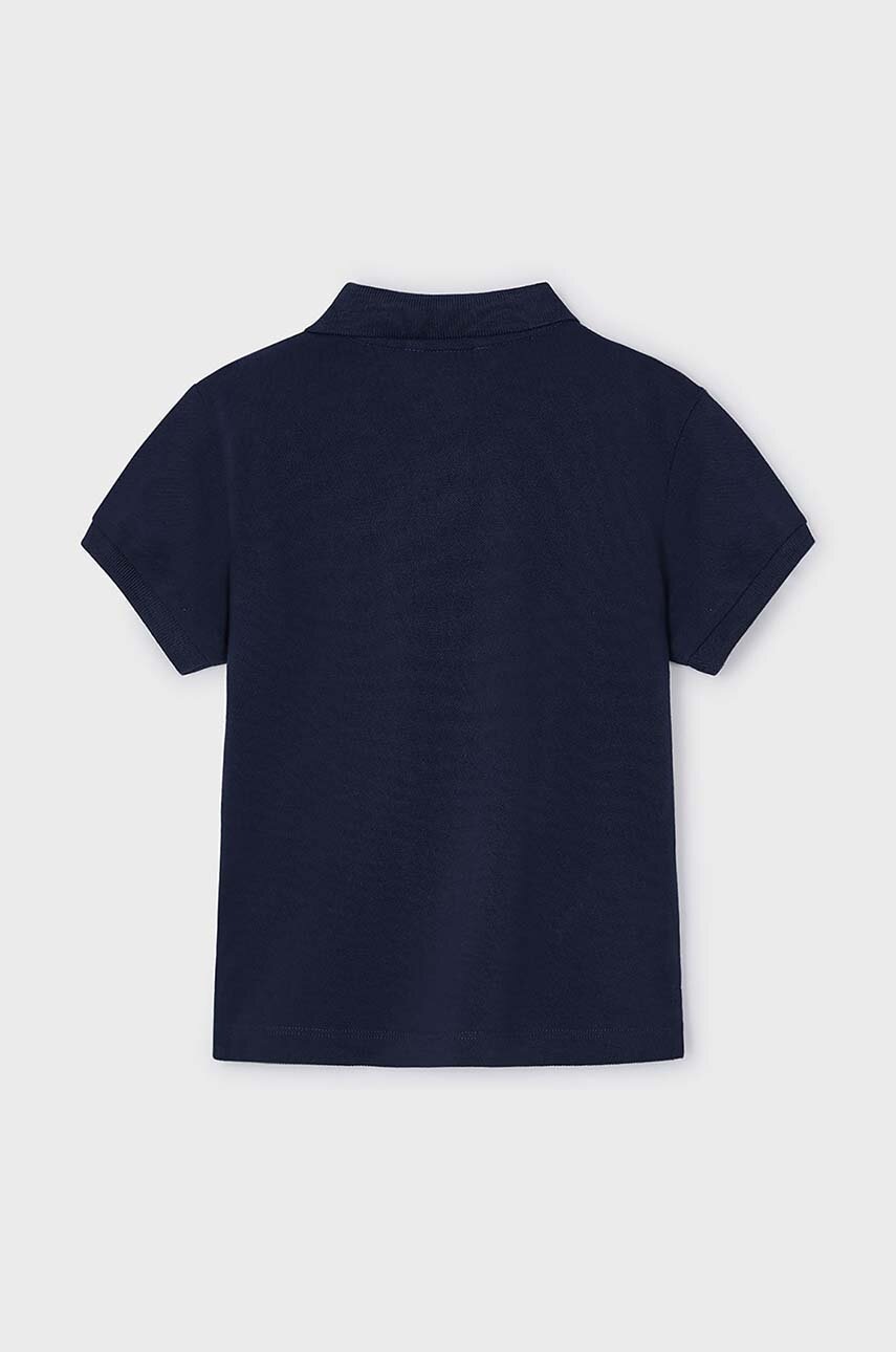 Детское хлопковое поло Mayoral цвет синий однотонный