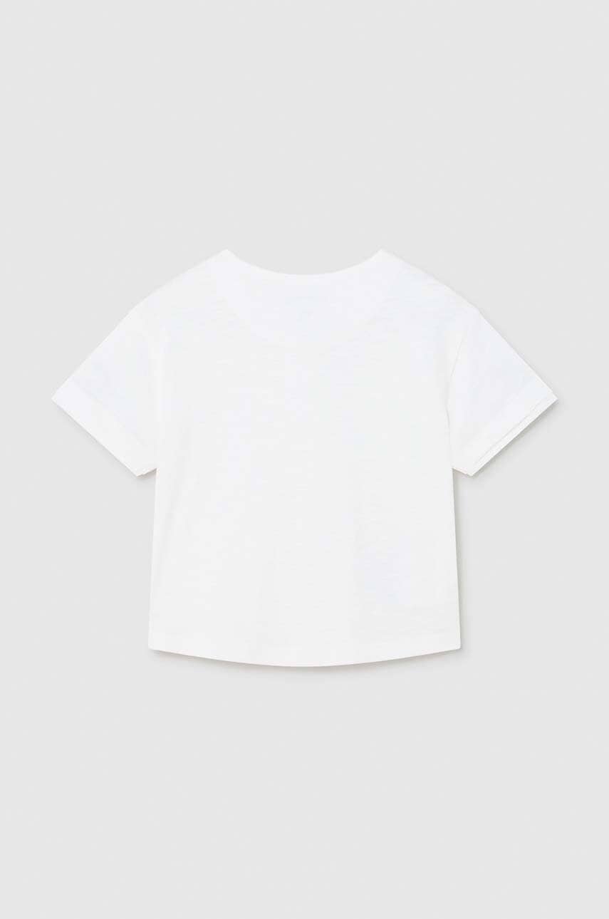 Хлопковое поло для младенцев Mayoral цвет белый однотонный Хлопковое поло для младенцев Mayoral цвет белый однотонный