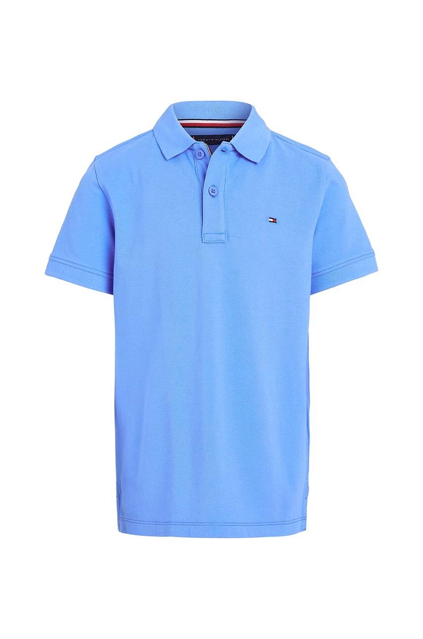Дитяче бавовняне поло Tommy Hilfiger однотонний Дитяче бавовняне поло Tommy Hilfiger однотонний