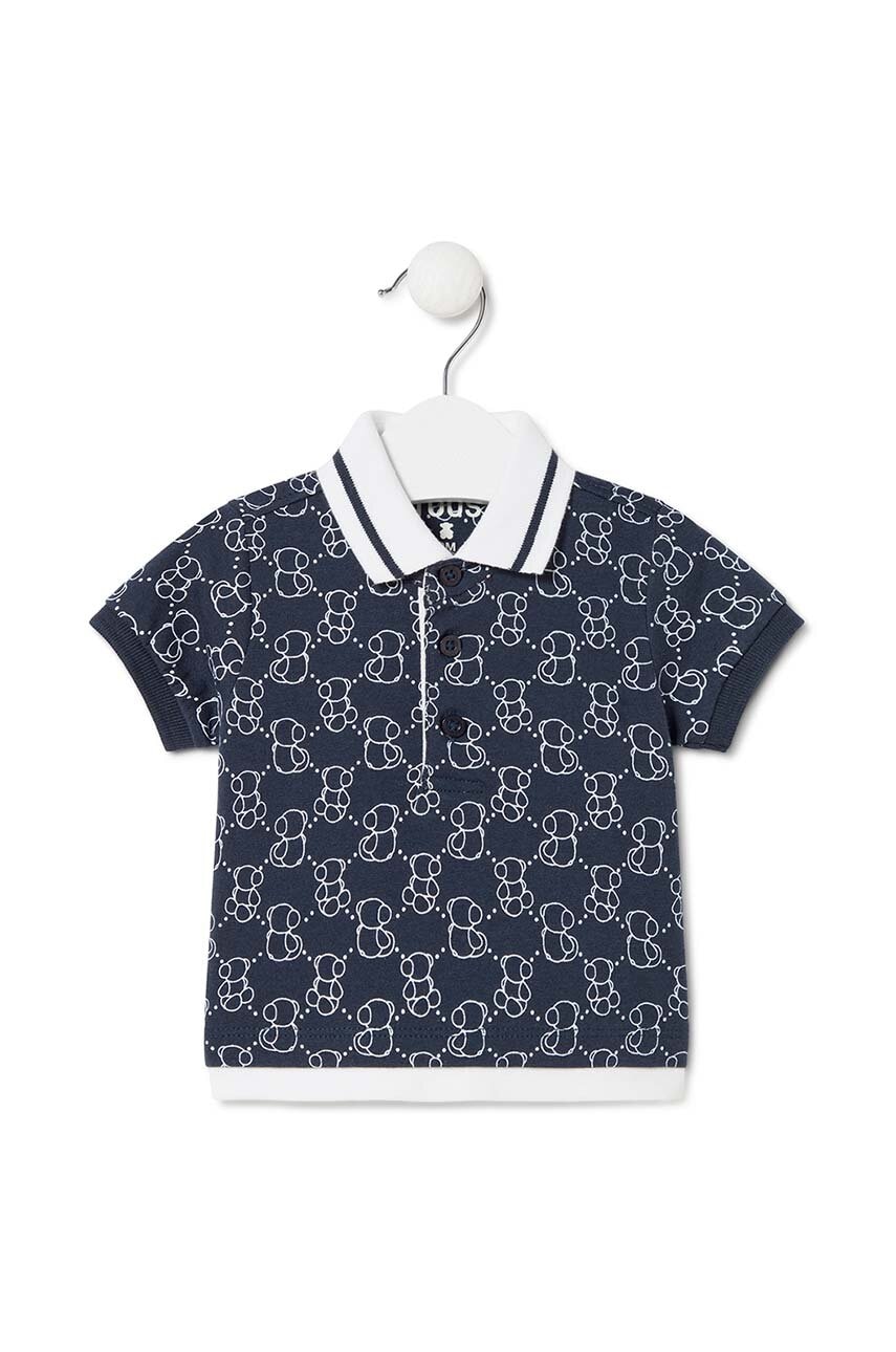 Tous tricouri polo din bumbac pentru copii culoarea verde, modelator