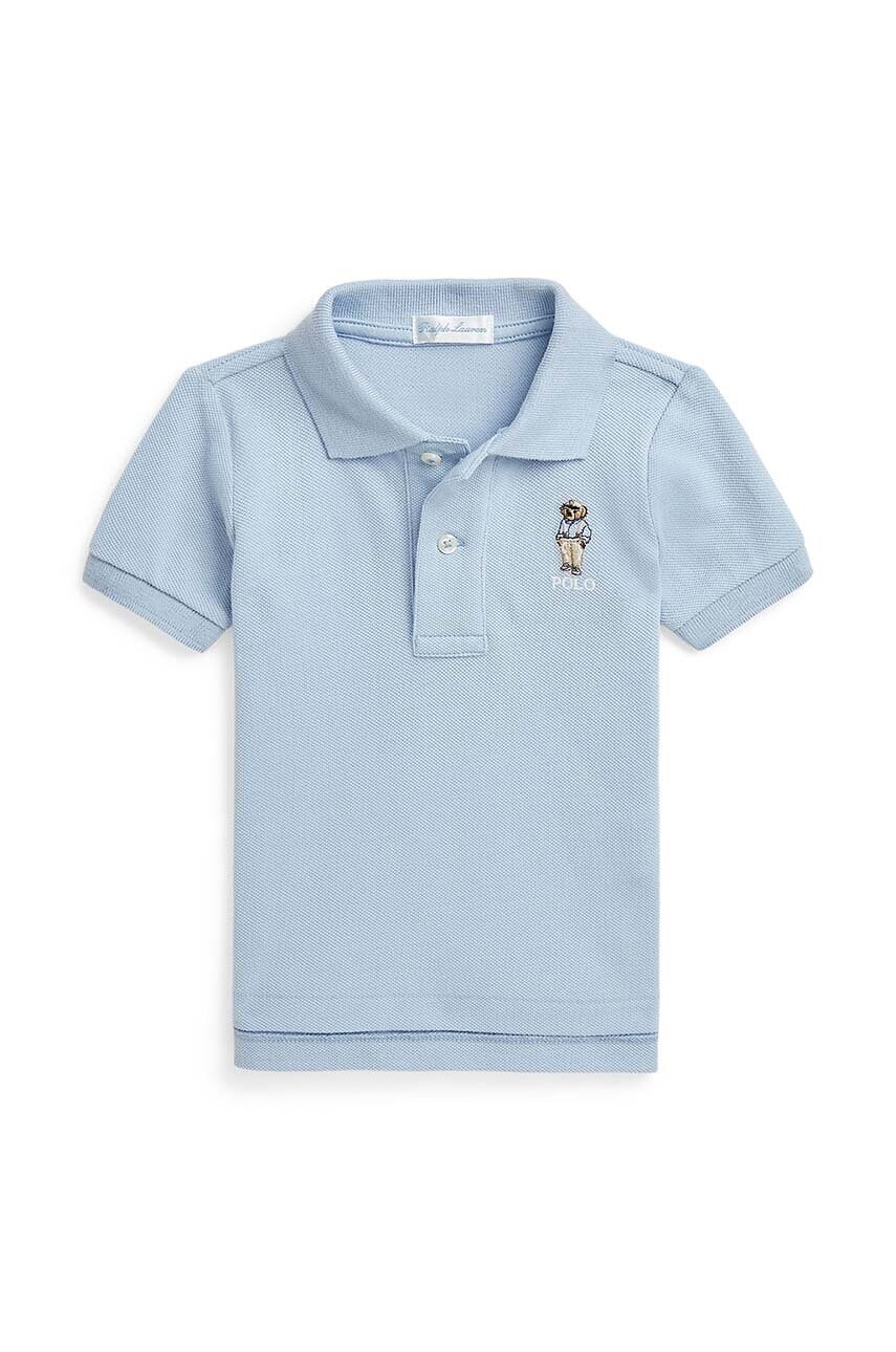 Levně Dětská bavlněná polokošile Polo Ralph Lauren 320853788011
