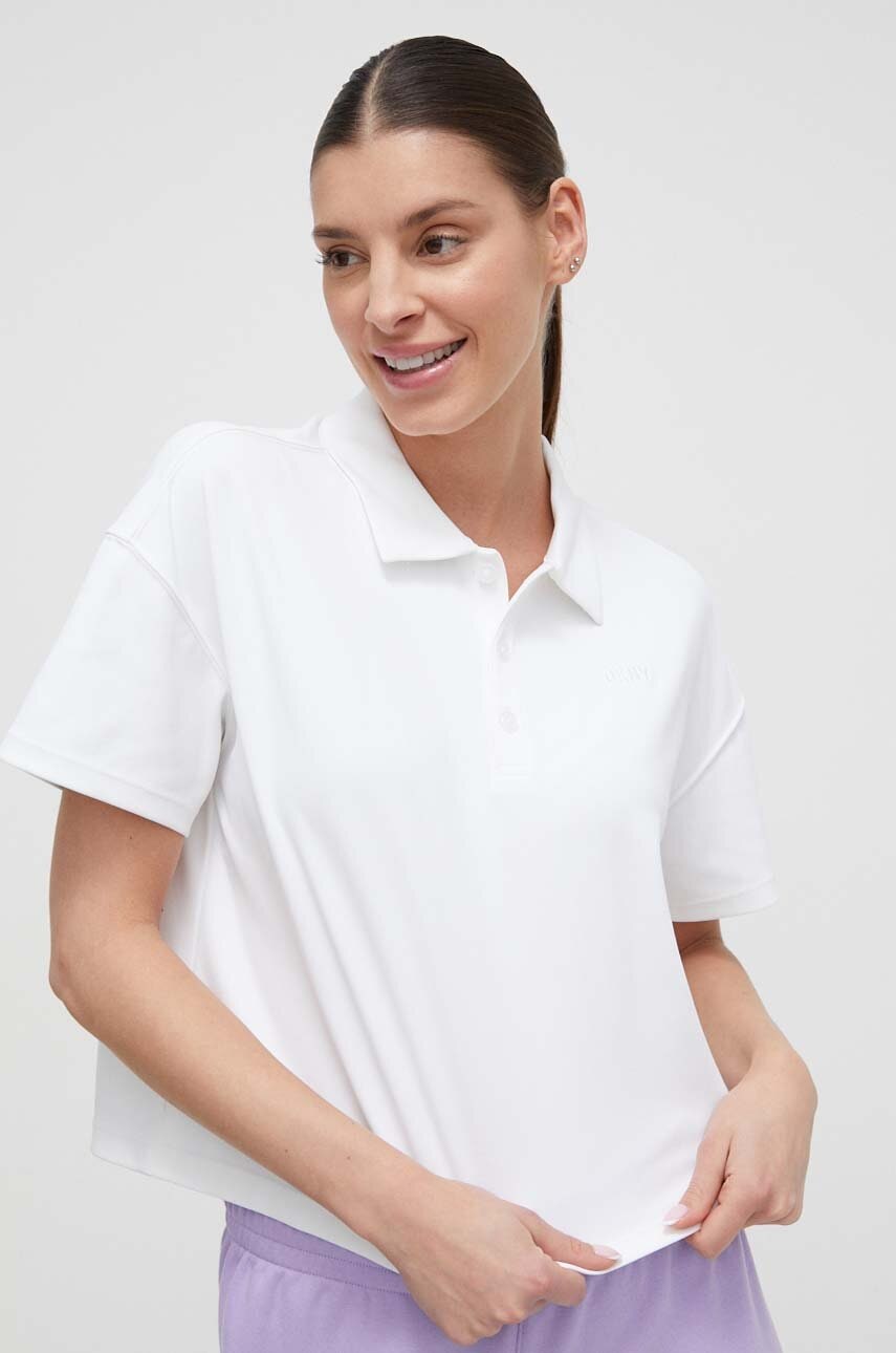 Dkny tricou polo femei, culoarea bej