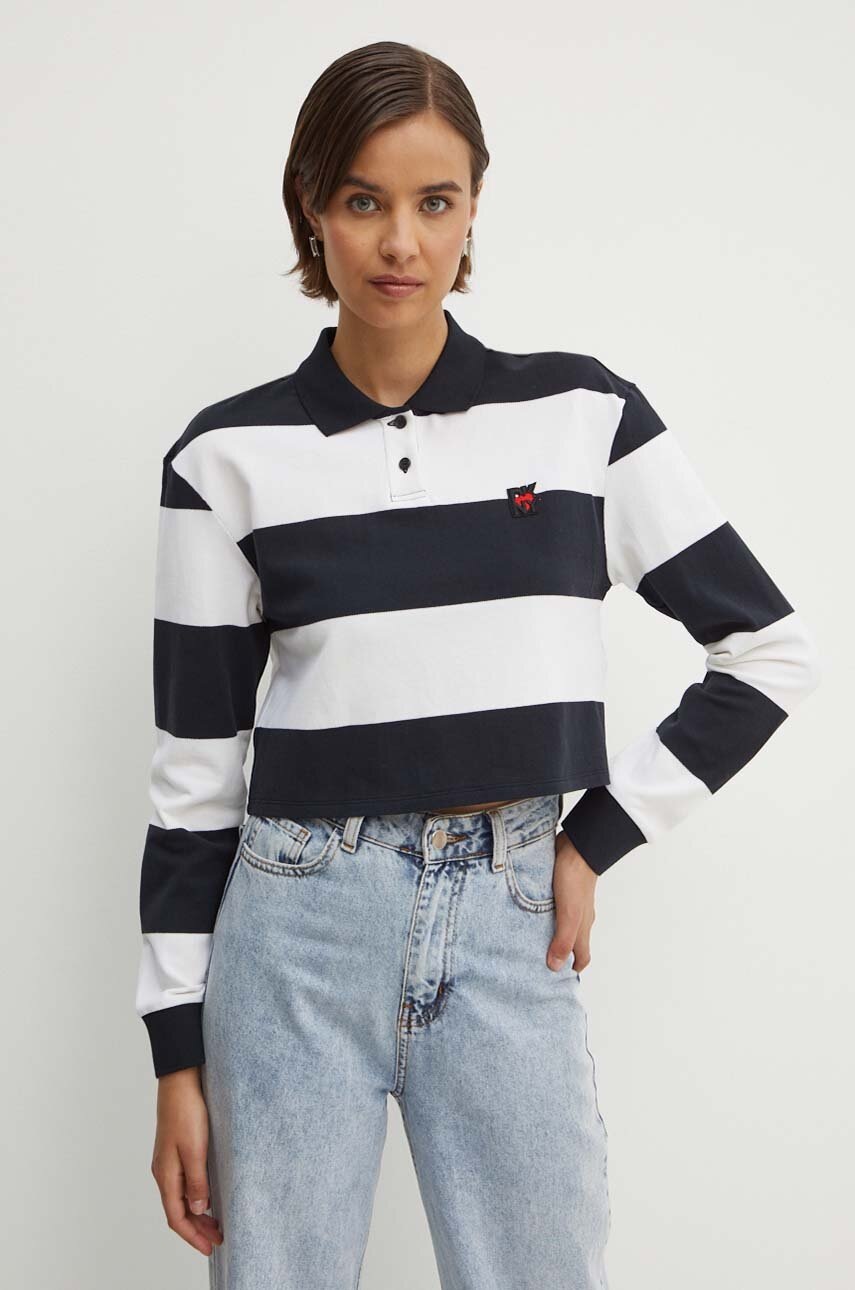 Longsleeve Dkny HEART OF NY χρώμα: μαύρο, D2B4A107 φωτογραφία