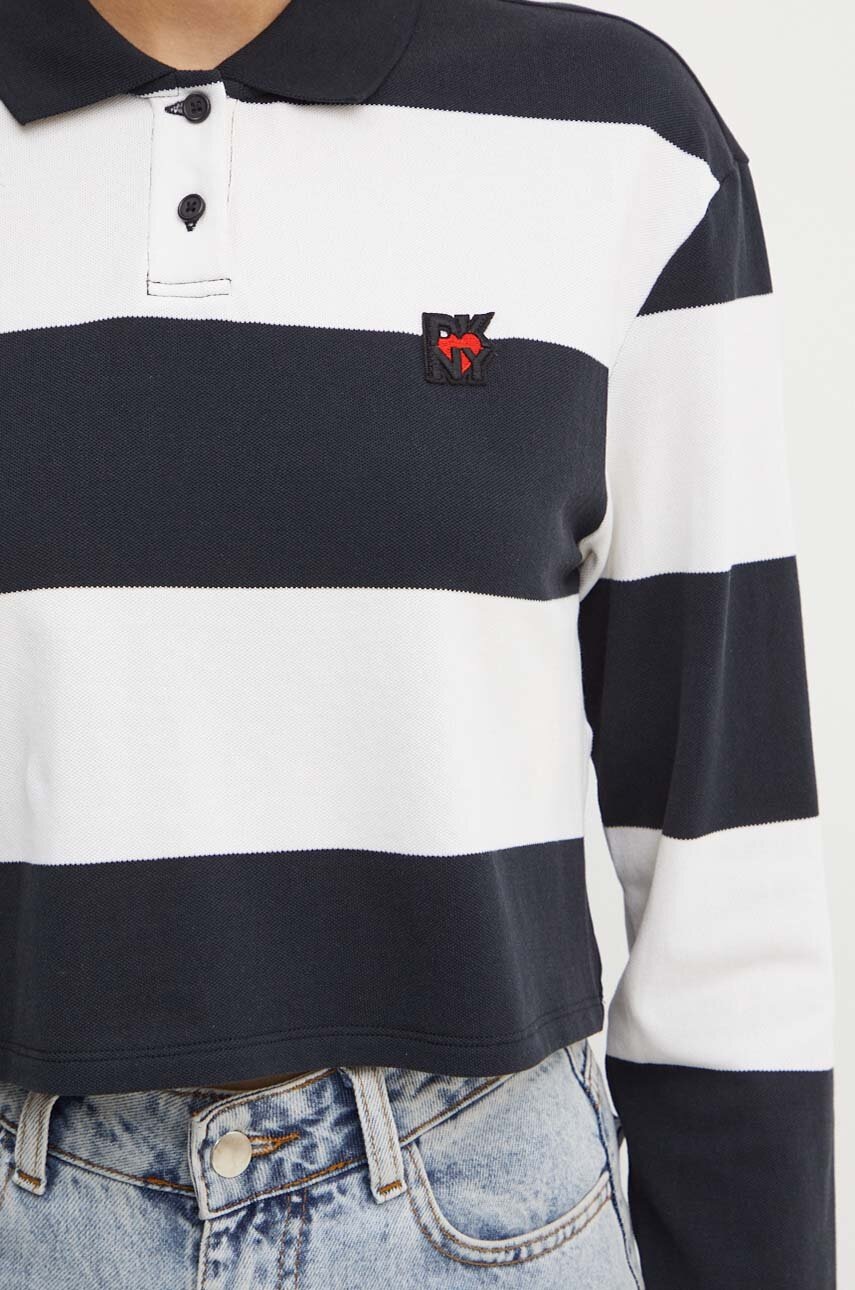 Longsleeve Dkny HEART OF NY χρώμα: μαύρο, D2B4A107 φωτογραφία