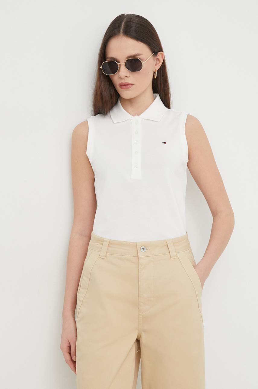 

Топ Tommy Hilfiger дамски в бежово WW0WW41794, Бежов