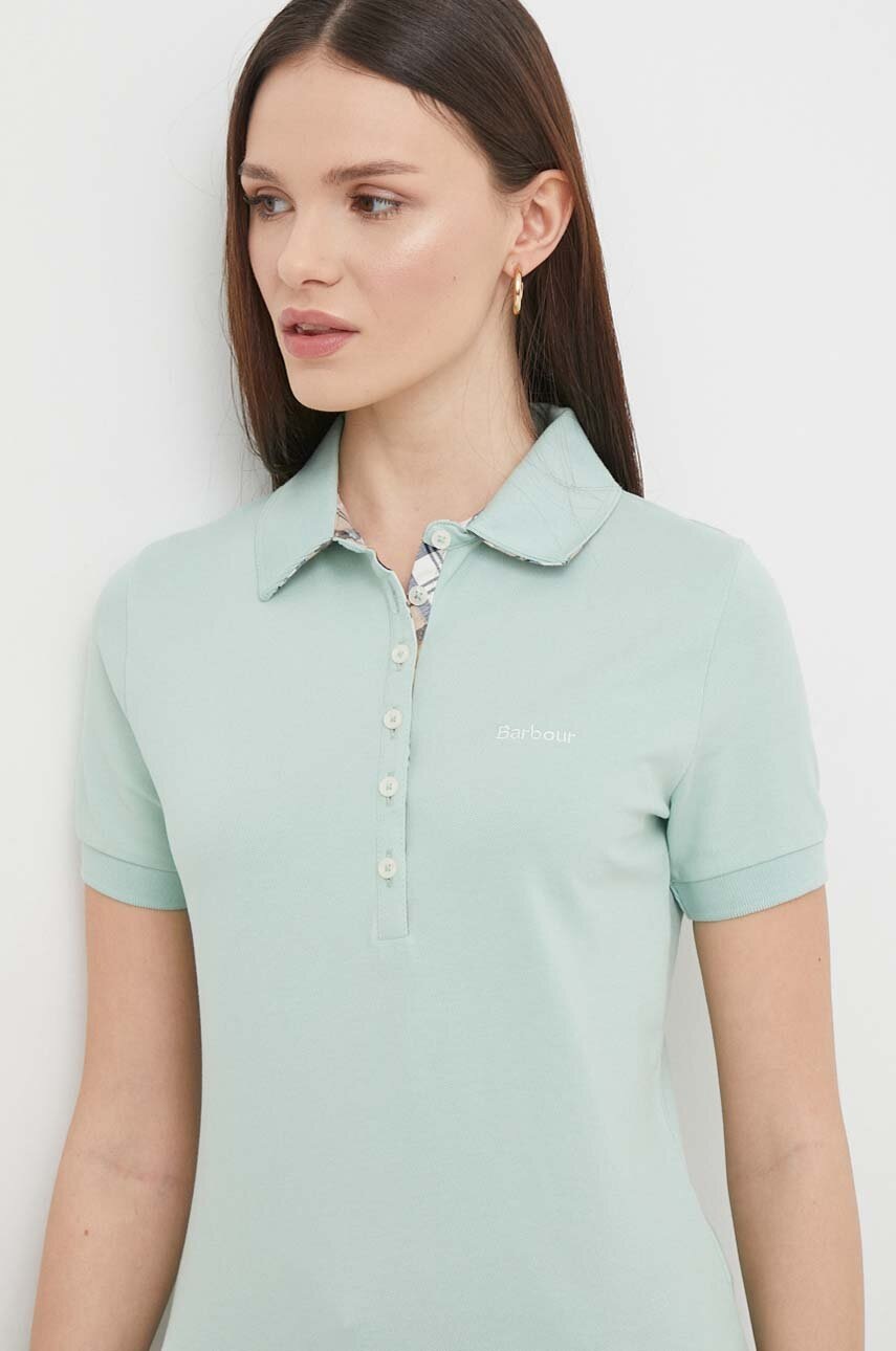 Barbour tricou polo femei, culoarea verde