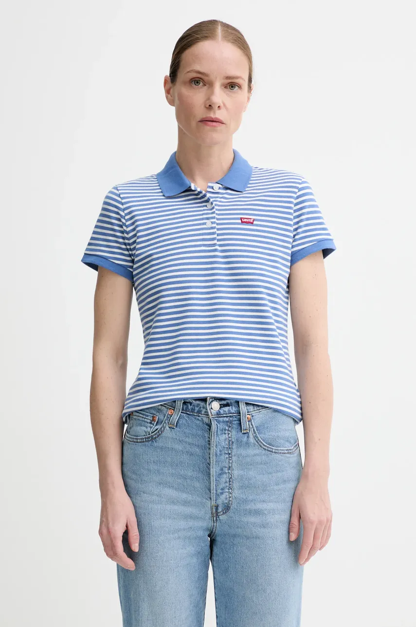 Levně Polo tričko Levi's dámské, modrá barva, 52599