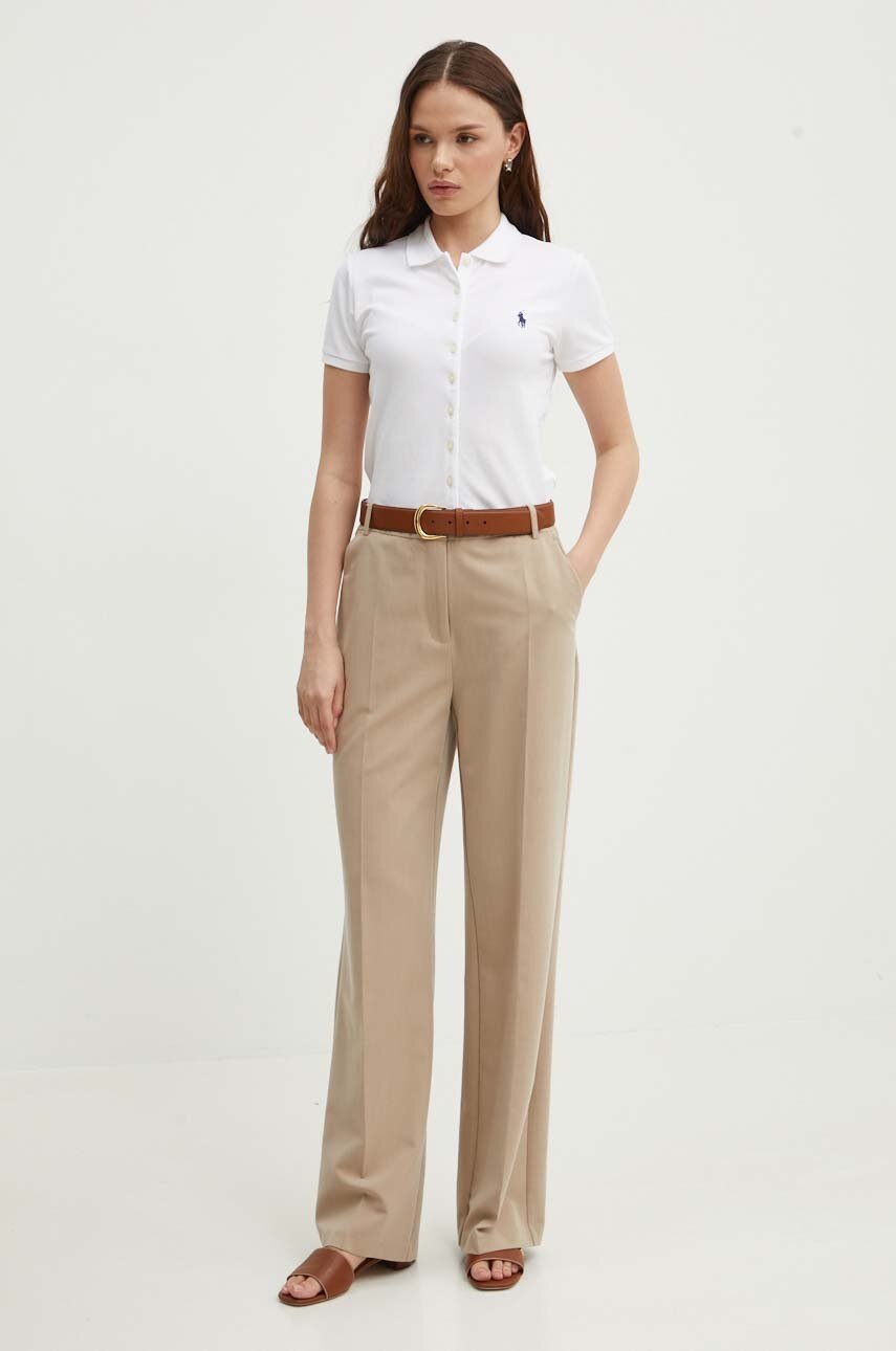 Πόλο Polo Ralph Lauren χρώμα: άσπρο, 211939272 φωτογραφία
