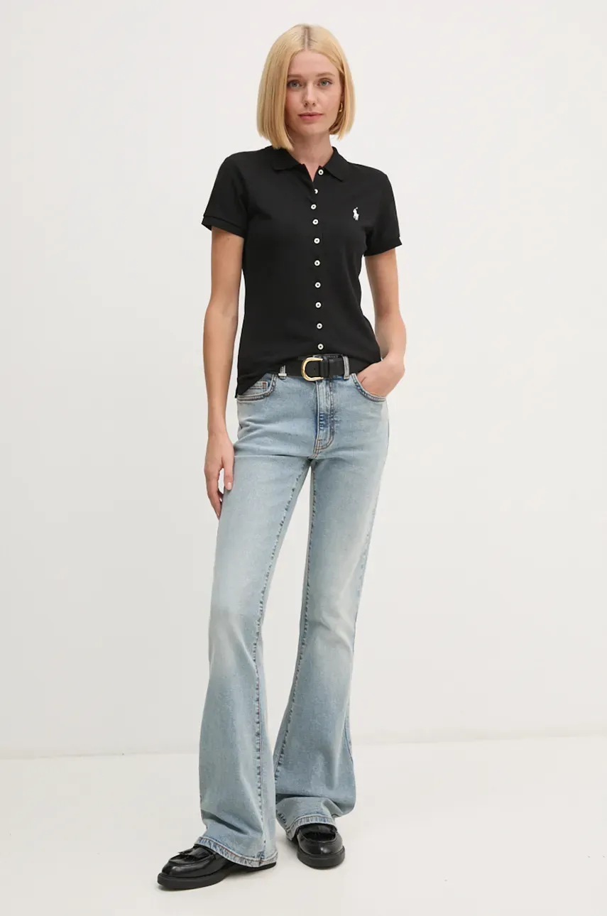 Поло Polo Ralph Lauren женское цвет чёрный 211939272 Поло Polo Ralph Lauren женское цвет чёрный 211939272
