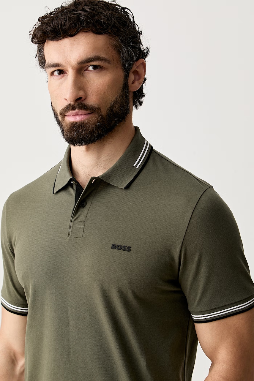 BOSS Green polo tričko pánske s bavlnou Paul