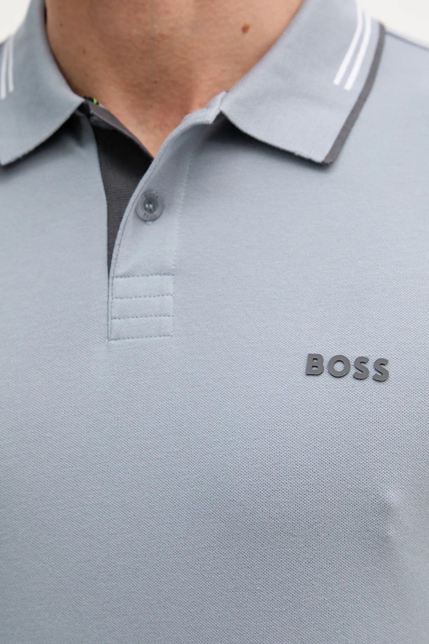 Πόλο BOSS Green χρώμα: ναυτικό μπλε, 50506193 φωτογραφία