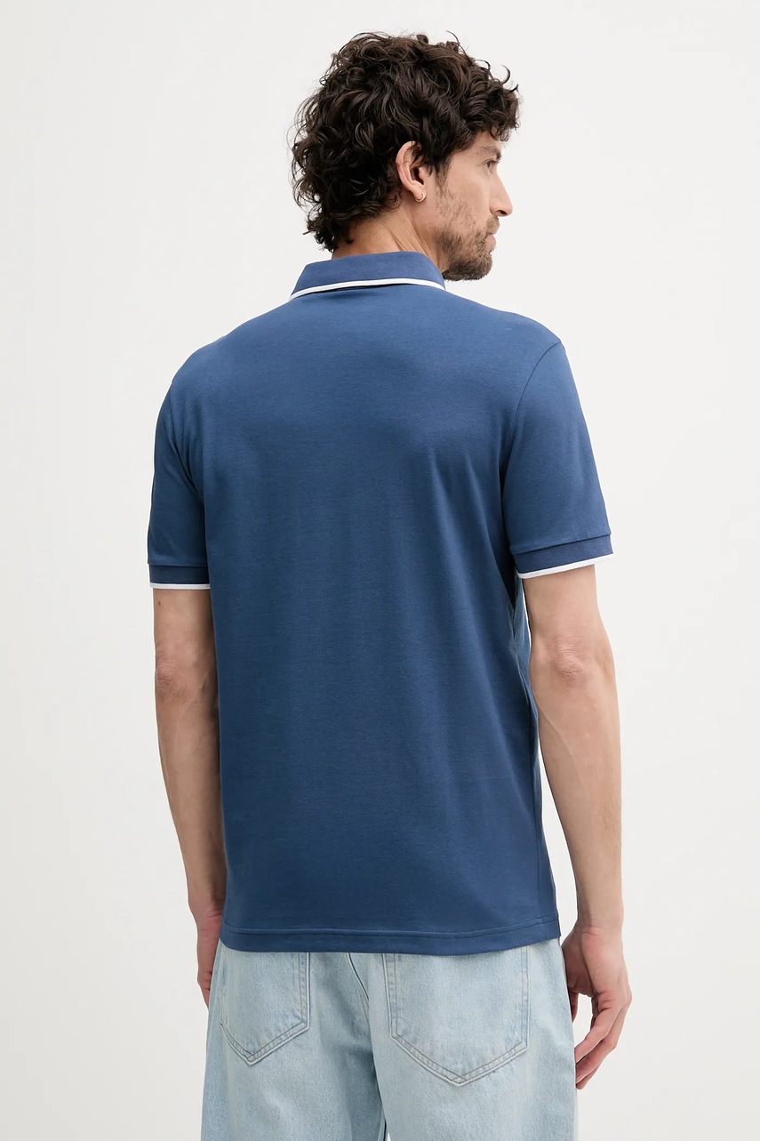 Поло BOSS Orange мужское цвет белый однотонное