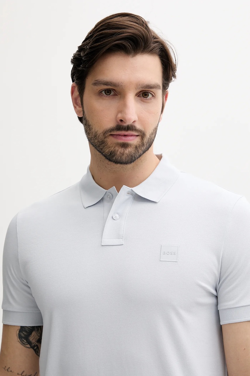 BOSS Orange polo pánské bavlněné s elastanem Passenger (obrázek 3)