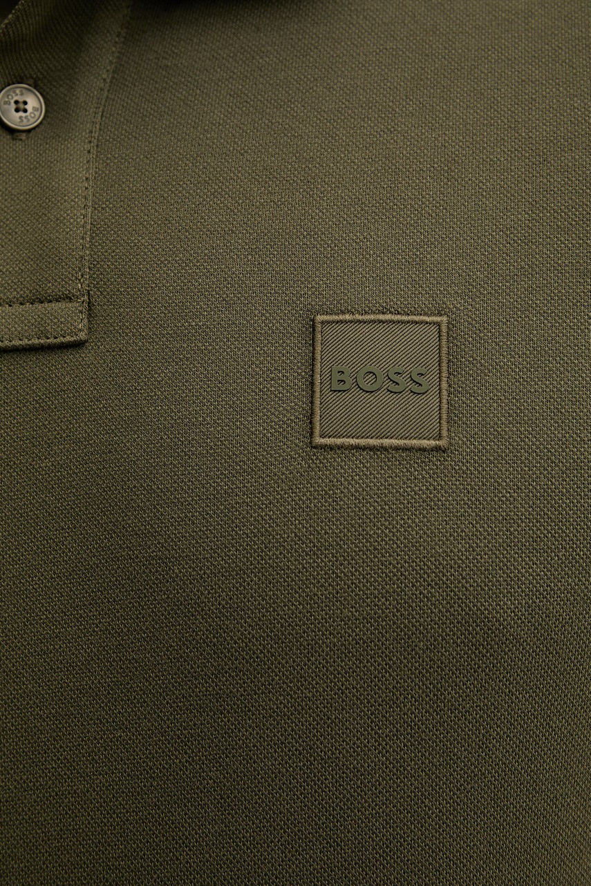 BOSS Orange polo tričko pánske bavlnené s elastanom Passenger