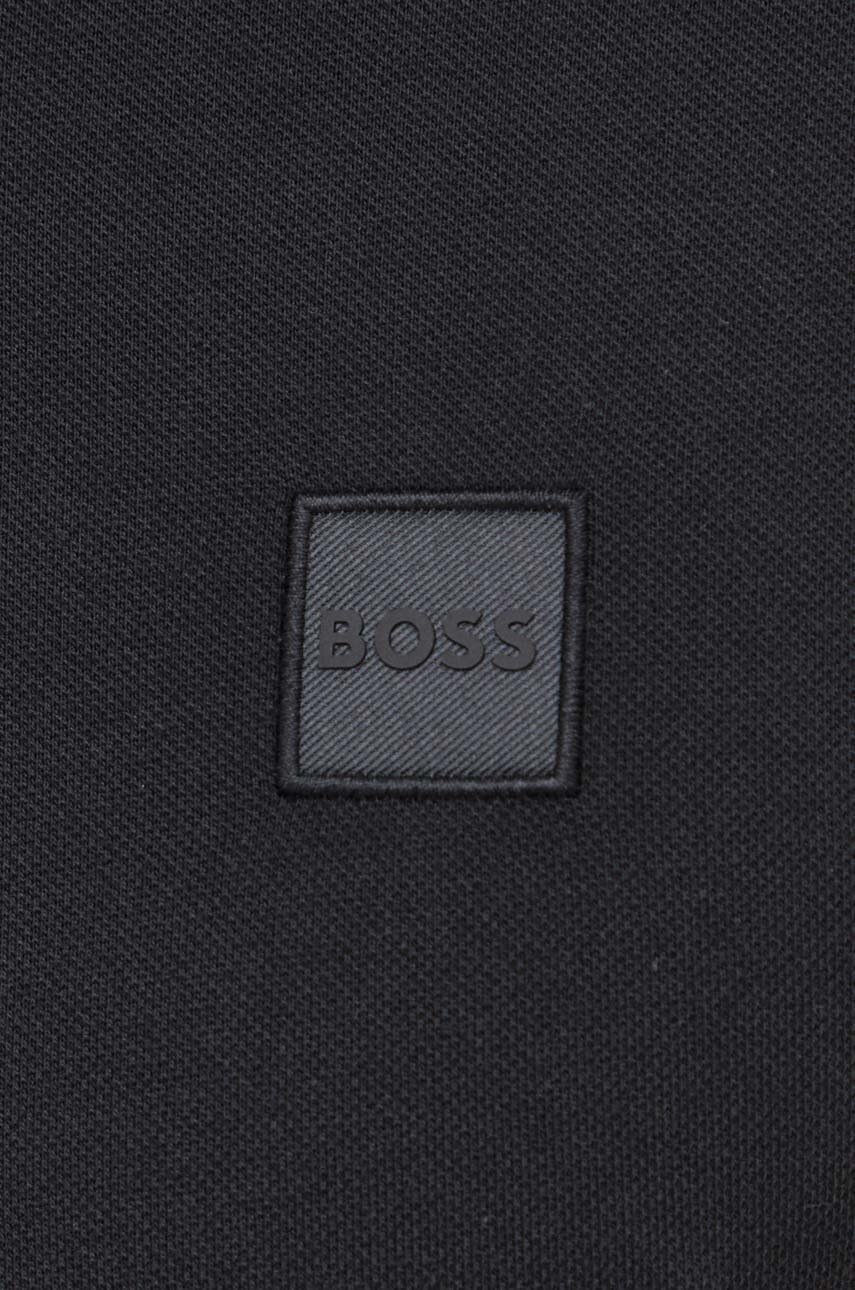 Πόλο BOSS Orange χρώμα: μαύρο, 50507803 φωτογραφία