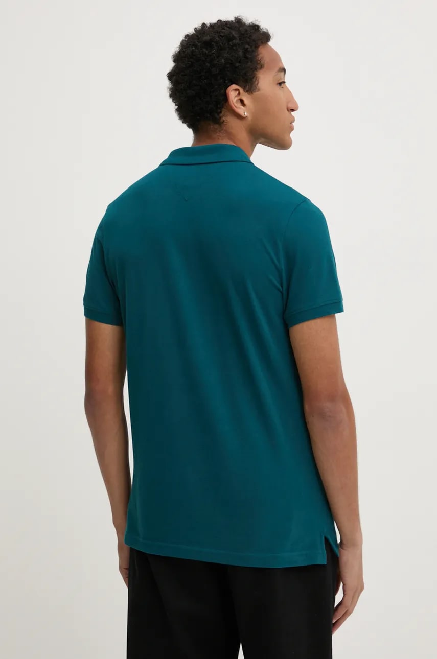 Βαμβακερό μπλουζάκι πόλο Tommy Jeans φωτογραφία