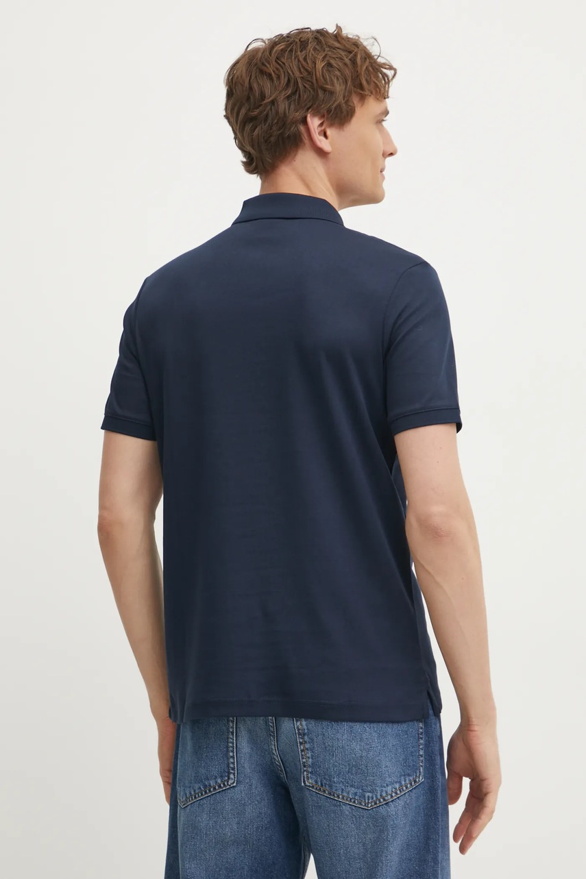 Βαμβακερό μπλουζάκι πόλο Calvin Klein χρώμα: μαύρο, K10K112754 φωτογραφία