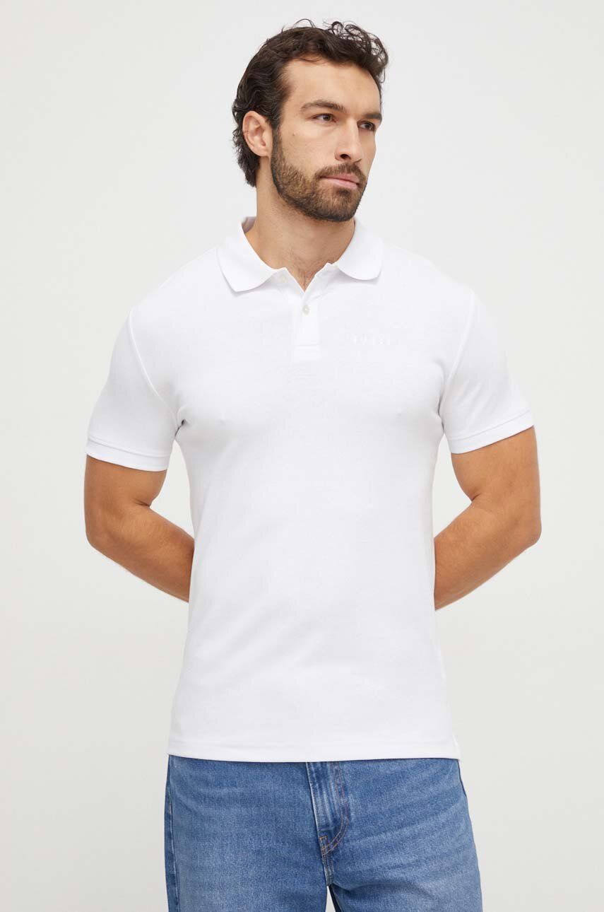 Levně Polo tričko Guess NOLAN bílá barva, M4RP66 KBL51