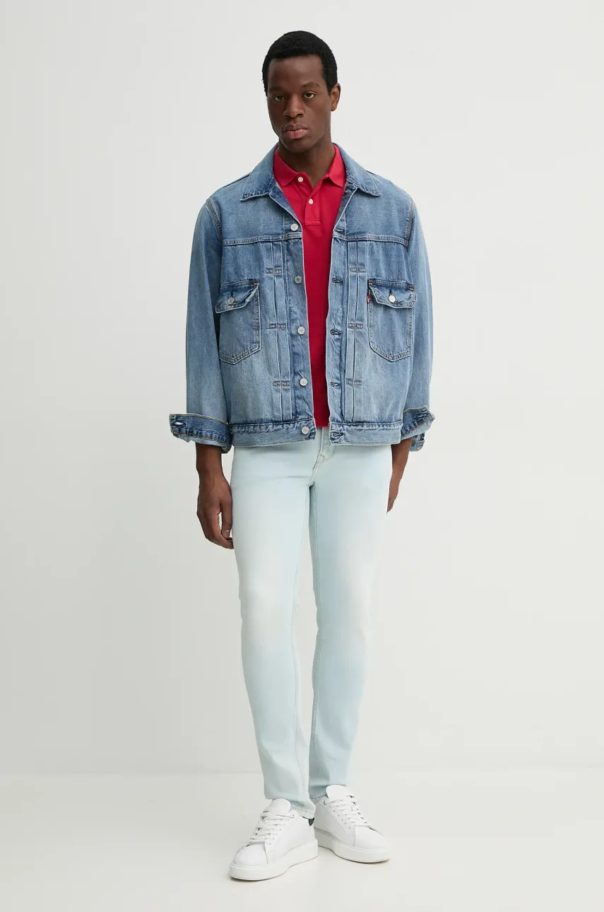 Хлопковое поло Pepe Jeans цвет красный однотонный Хлопковое поло Pepe Jeans цвет красный однотонный