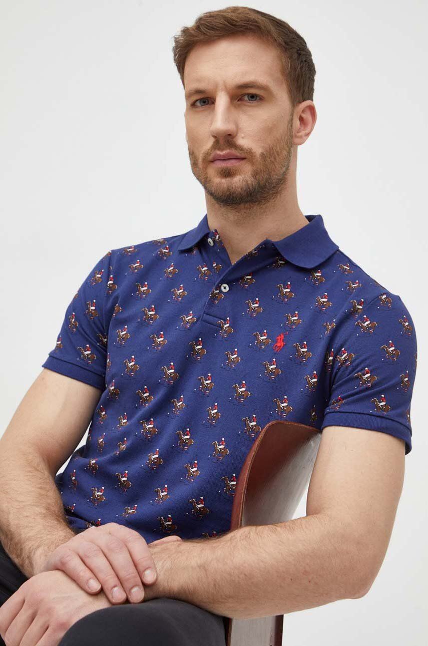 E-shop Bavlněné polo tričko Polo Ralph Lauren tmavomodrá barva