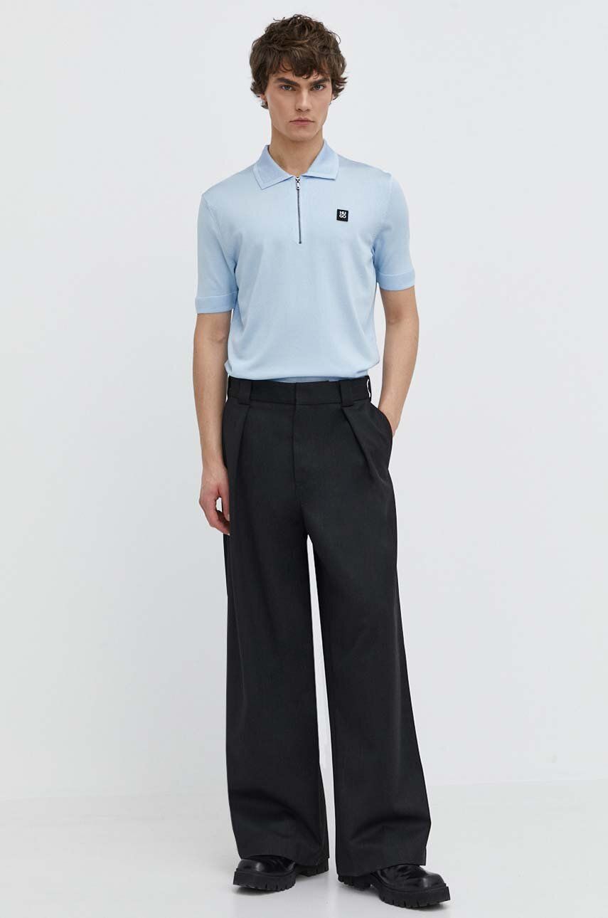 HUGO tricou polo barbati, neted - Shoppu.ro