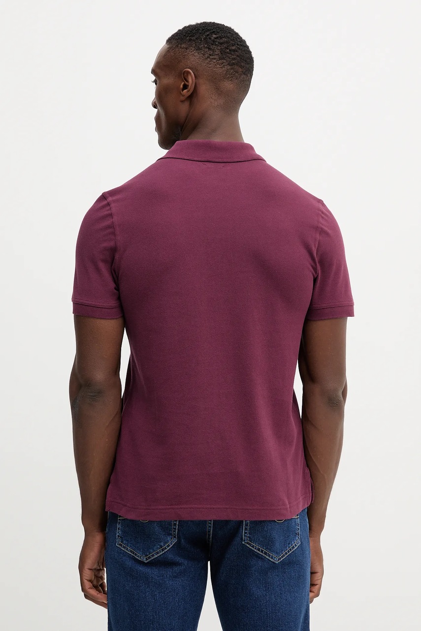 Хлопковое поло United Colors of Benetton цвет розовый однотонное 3089J3179