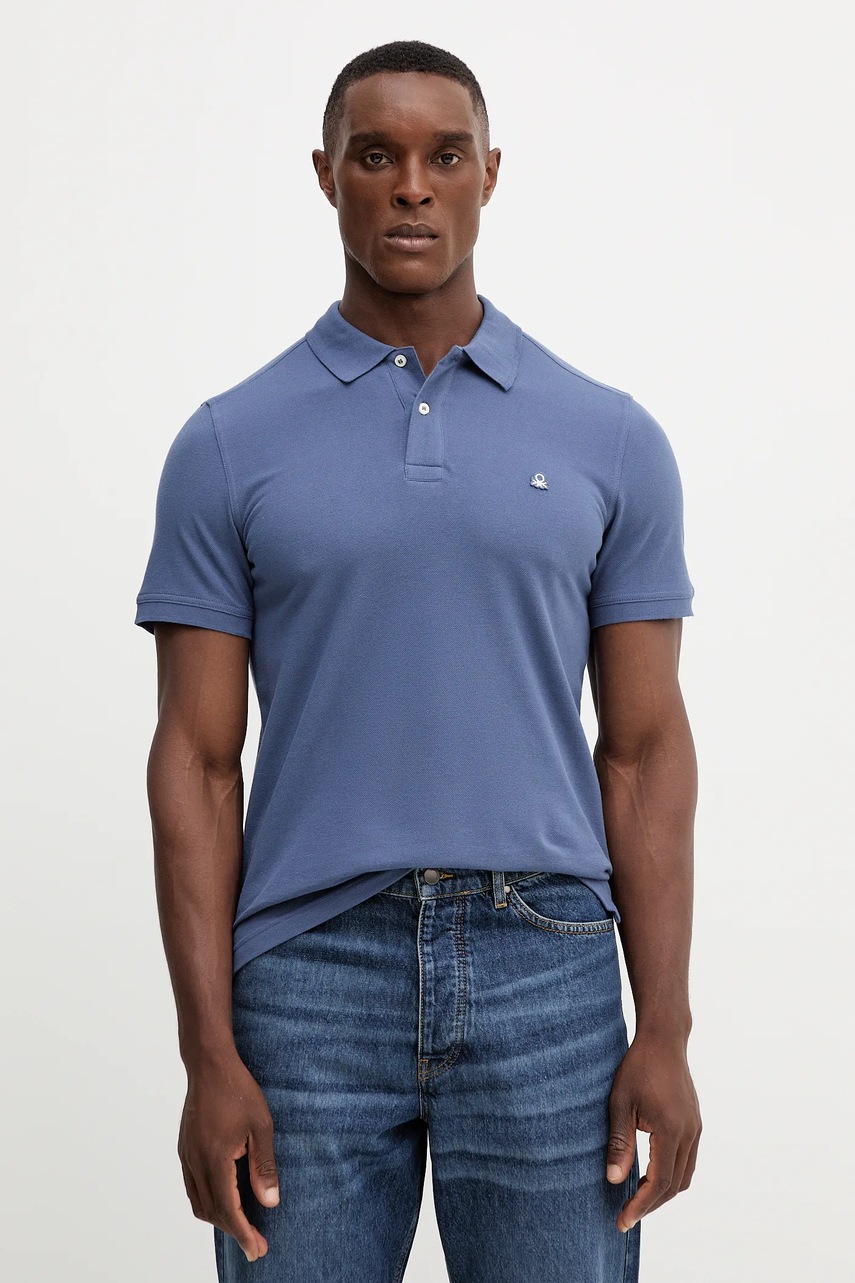 United Colors of Benetton polo de bumbac culoarea roz, uni, 3089J3179