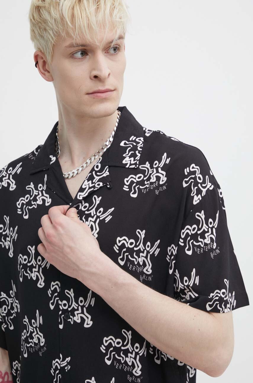 Πουκάμισο Vertere Berlin 0 χρώμα: μαύρο, VER SH12 VER SH12 φωτογραφία