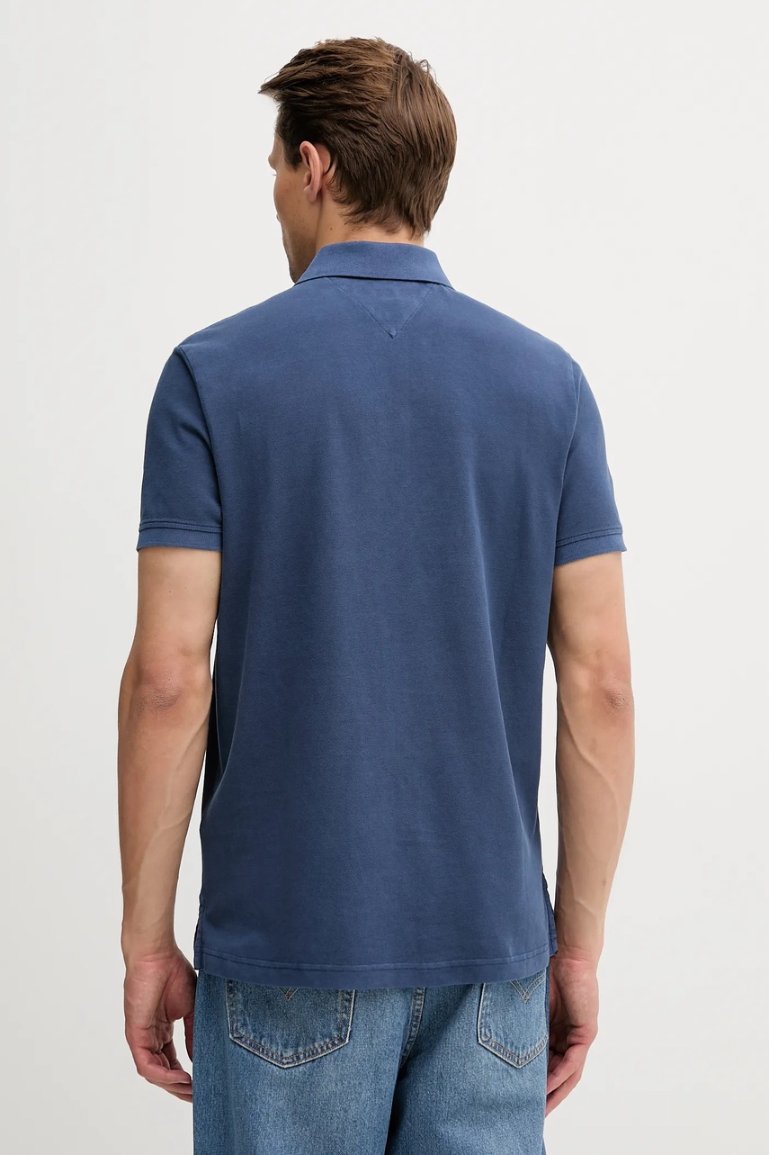 Хлопковое поло Tommy Hilfiger цвет бежевый однотонное MW0MW34757