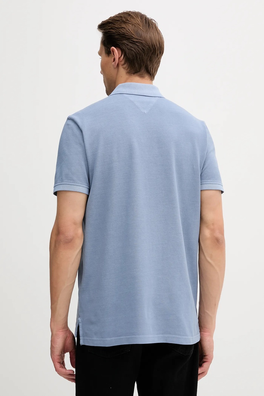 Хлопковое поло Tommy Hilfiger цвет бежевый однотонное MW0MW34757