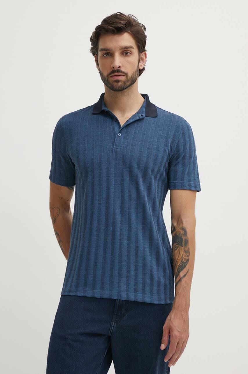 Sisley tricou polo barbati, modelator, 32CAS300P