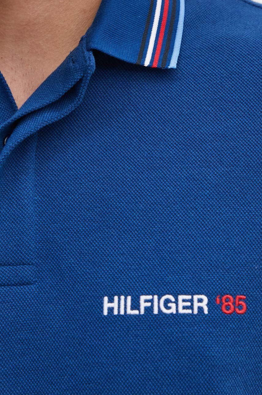 Polo Majica Tommy Hilfiger Za Muškarce, Boja: Tamno Plava, S Aplikacijom, MW0MW34768