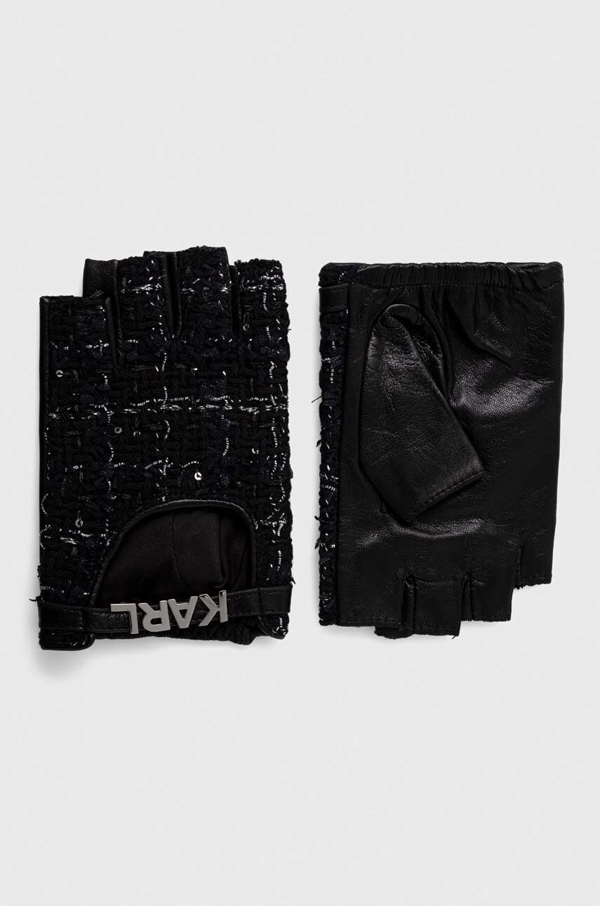 E-shop Rukavice Karl Lagerfeld dámské, černá barva