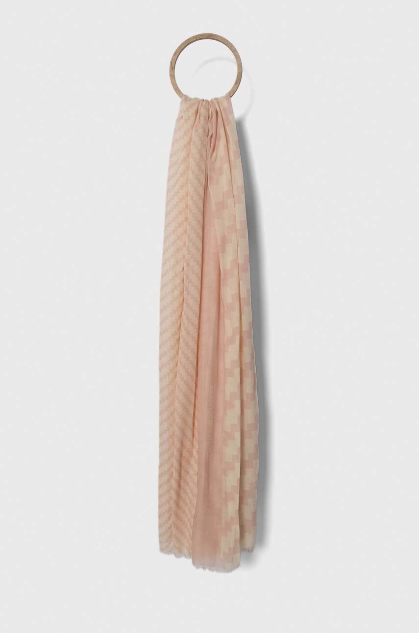 Levně Šála Tommy Hilfiger růžová barva, AW0AW15787