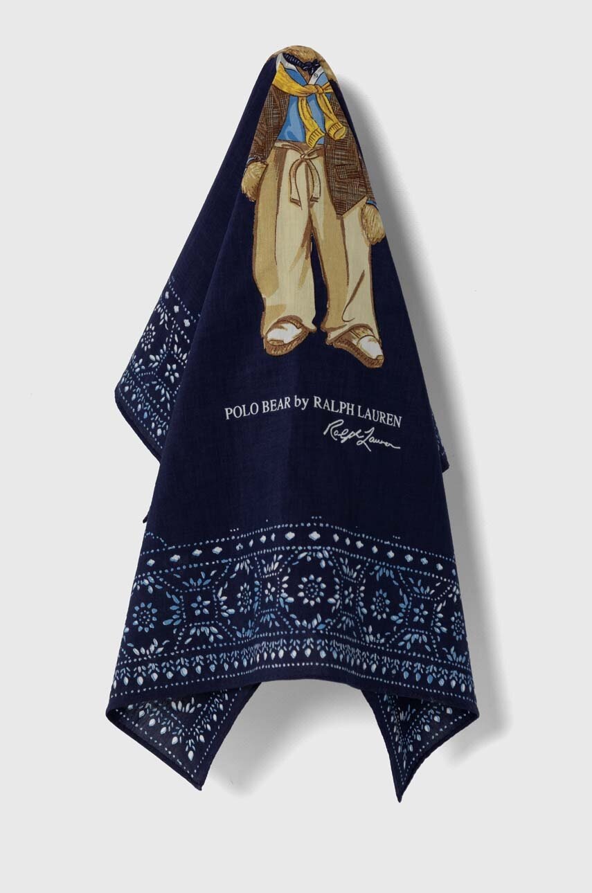 

Шалче с коприна Polo Ralph Lauren в тъмносиньо с десен 455938468, Тъмносин