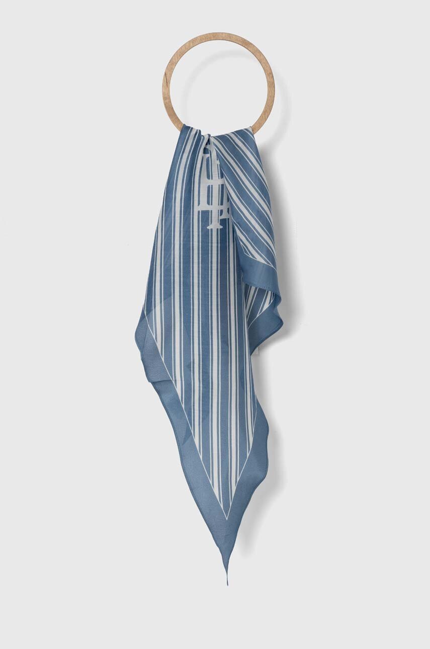 

Шалче с коприна Lauren Ralph Lauren в синьо с десен 454943689, Син