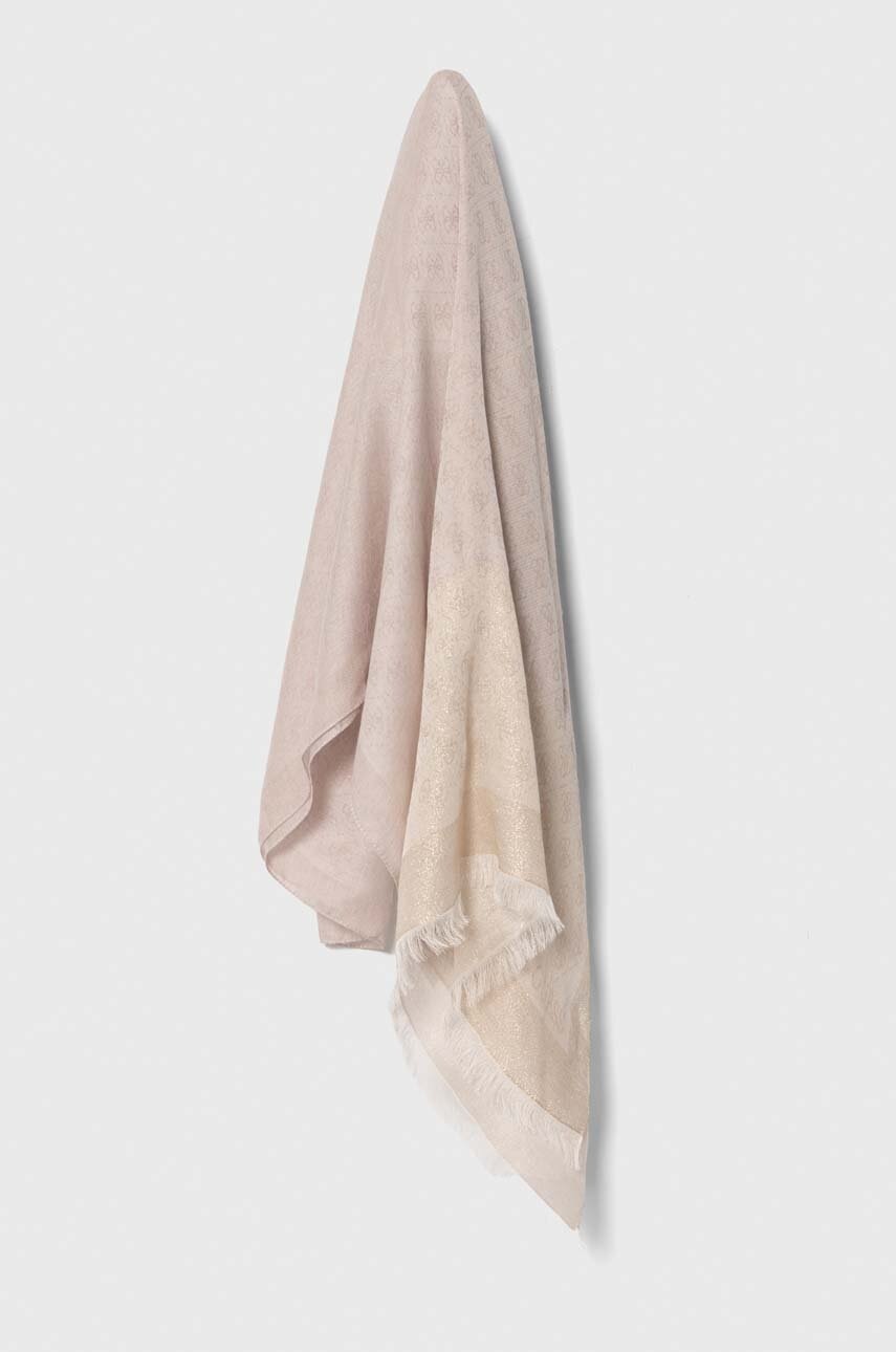 

Шал Guess NOELLE дамски в розово с десен AW5093 MOD03, Розов