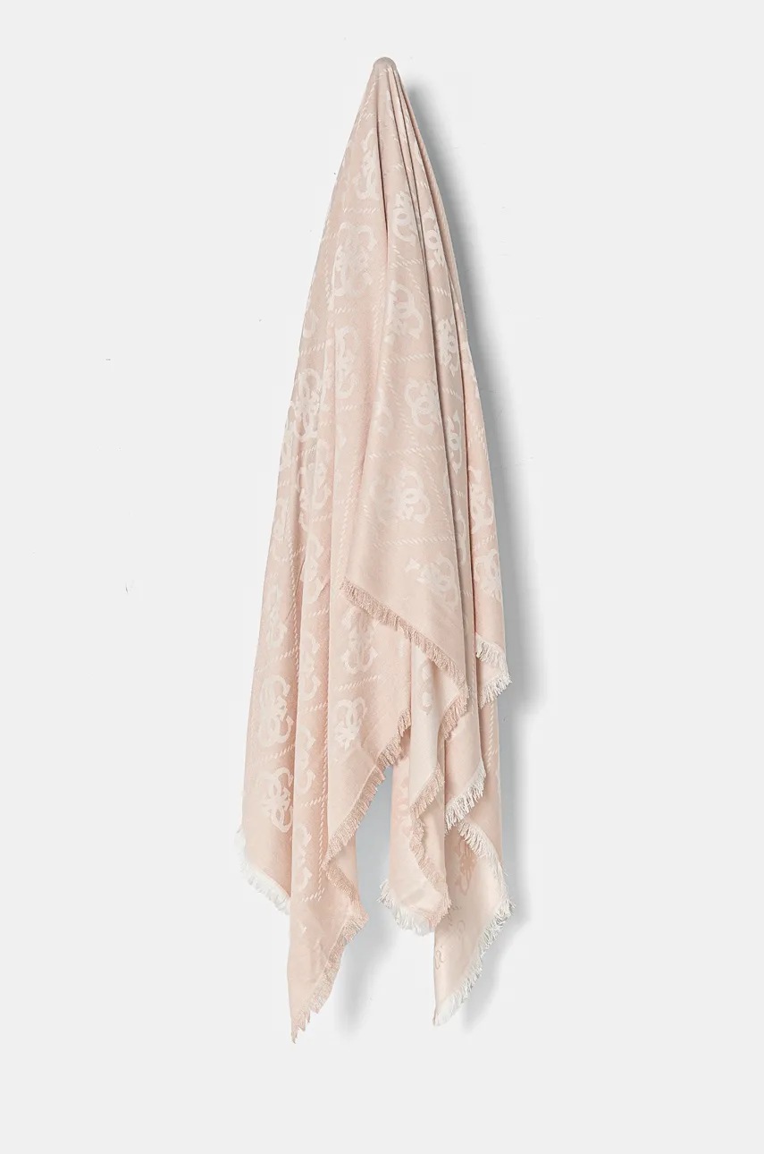 

Тънък шал Guess ELIETTE в черно с десен AW5111 VIS03, Розов