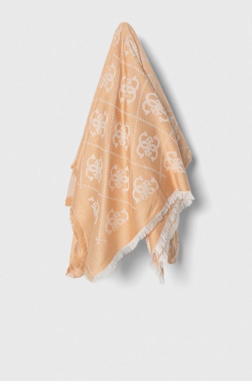 

Тънък шал Guess ELIETTE в бежово с десен AW5111 VIS03, Бежов