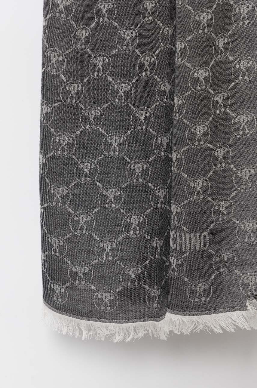 Μεγάλο κασκόλ Moschino χρώμα: γκρι φωτογραφία