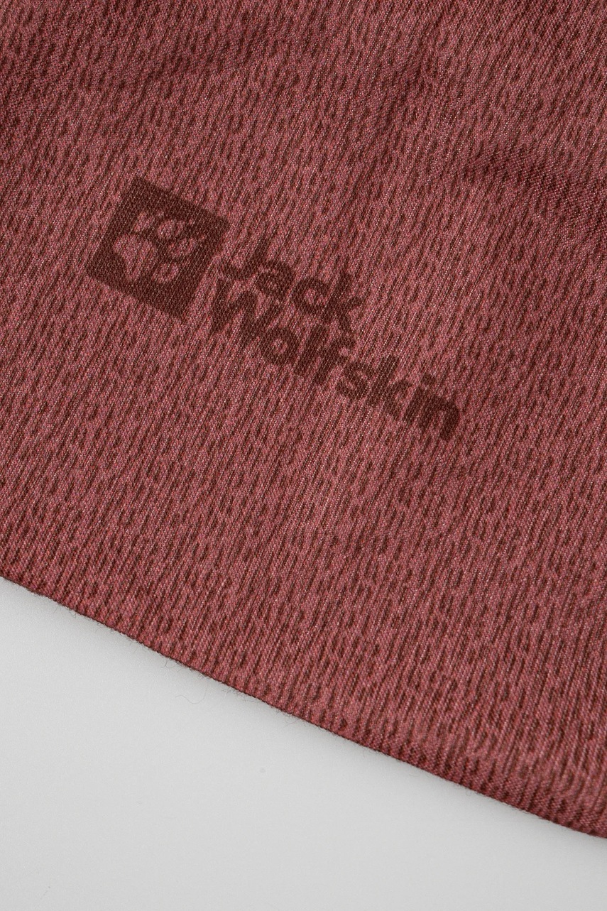 Jack Wolfskin csősál Basic piros, sima termék 2. képe