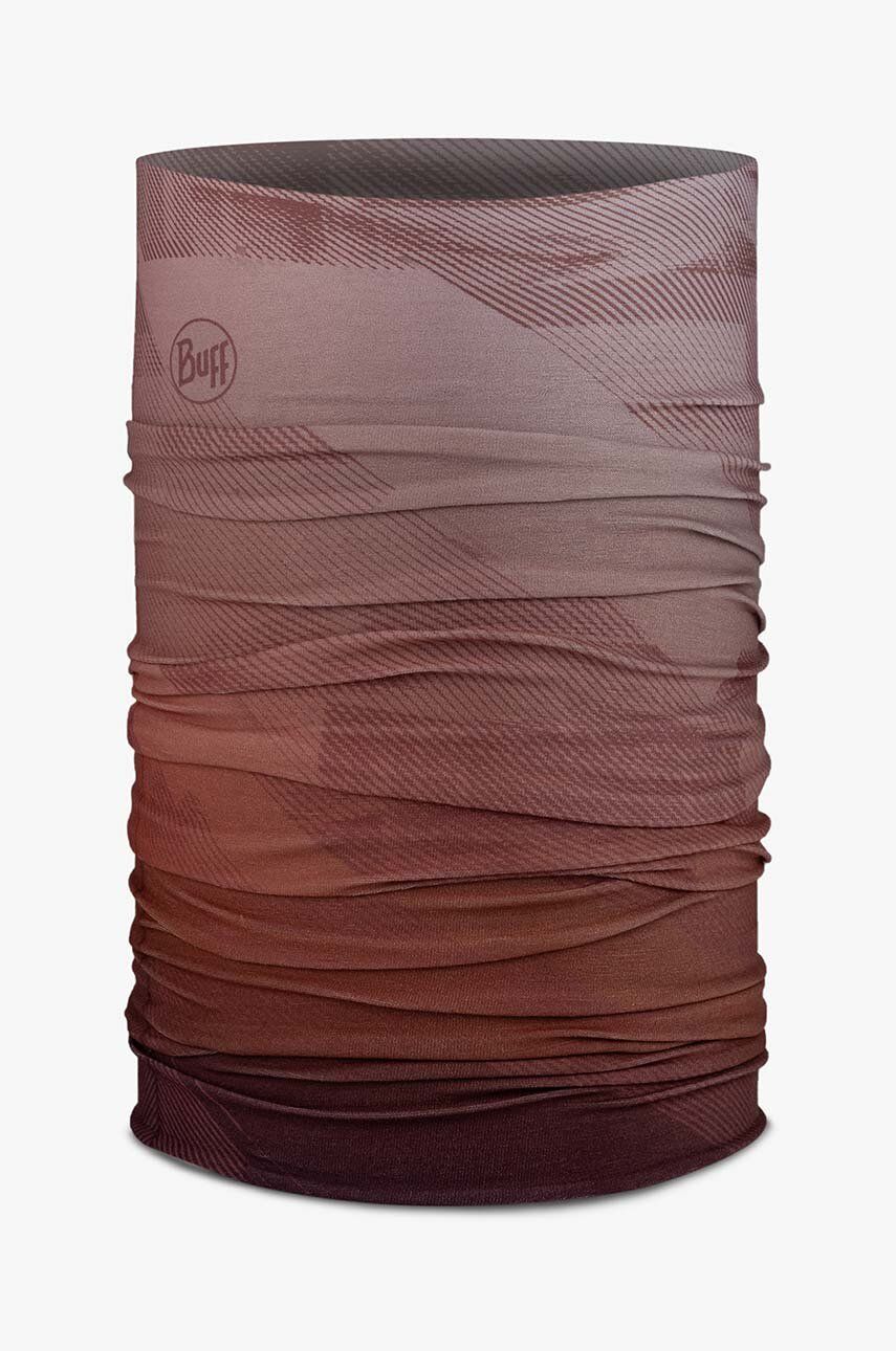 Buff fular împletit Original EcoStretch culoarea roz, cu model, 132425