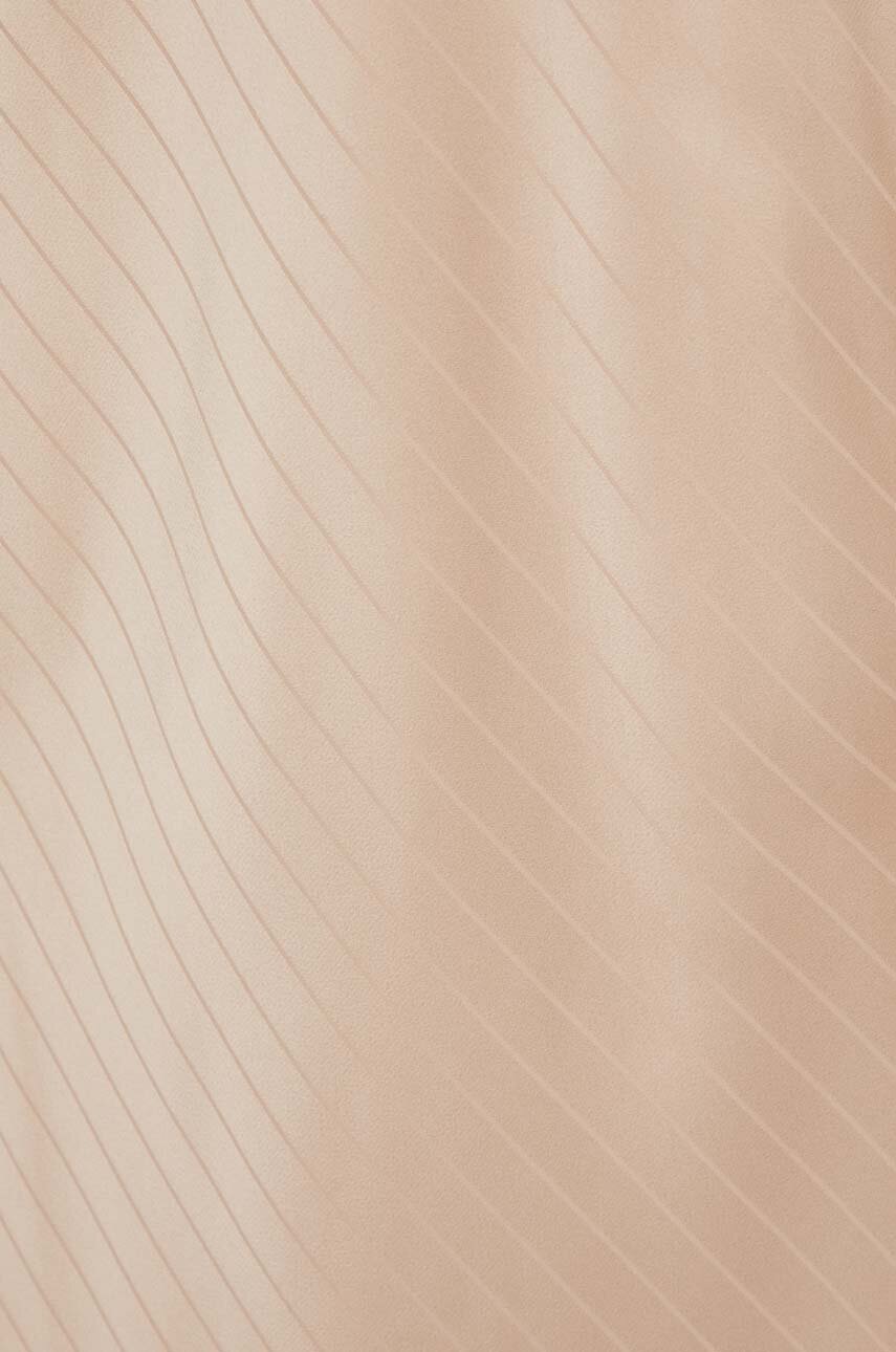 Φούστα DKNY χρώμα: μπεζ φωτογραφία