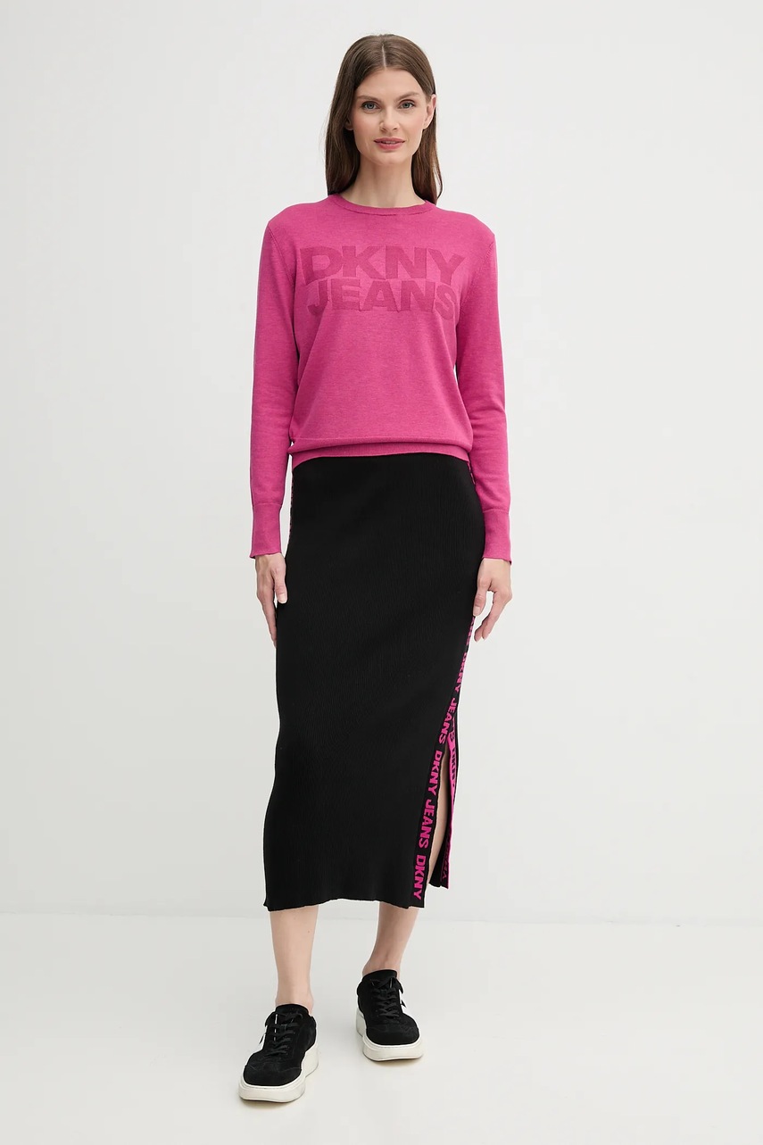 Юбка Dkny цвет чёрный midi карандаш