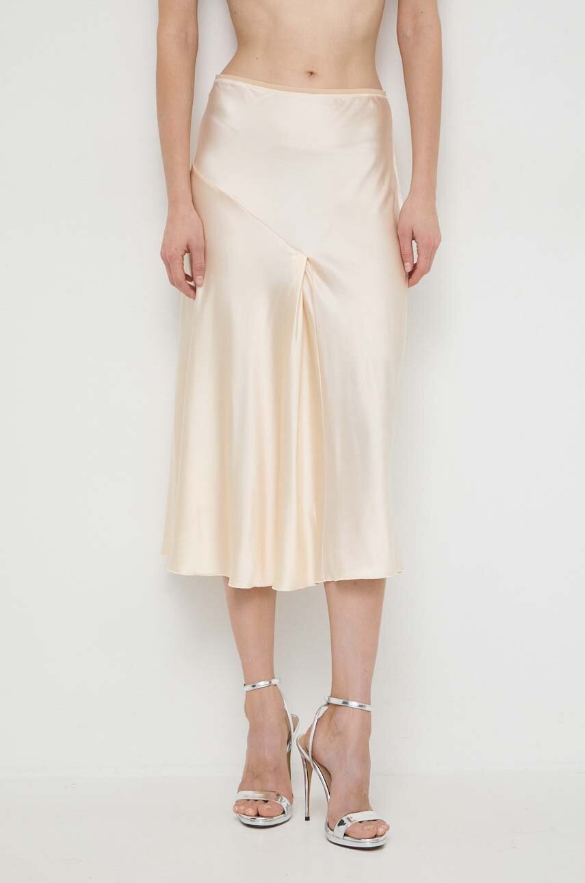 

Пола Patrizia Pepe в бежово среднодълга разкроена 8G0384 A644, Бежов