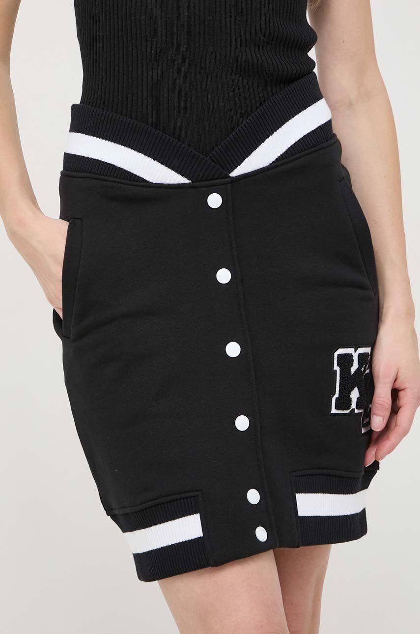 E-shop Sukně Karl Lagerfeld černá barva, mini, pouzdrová