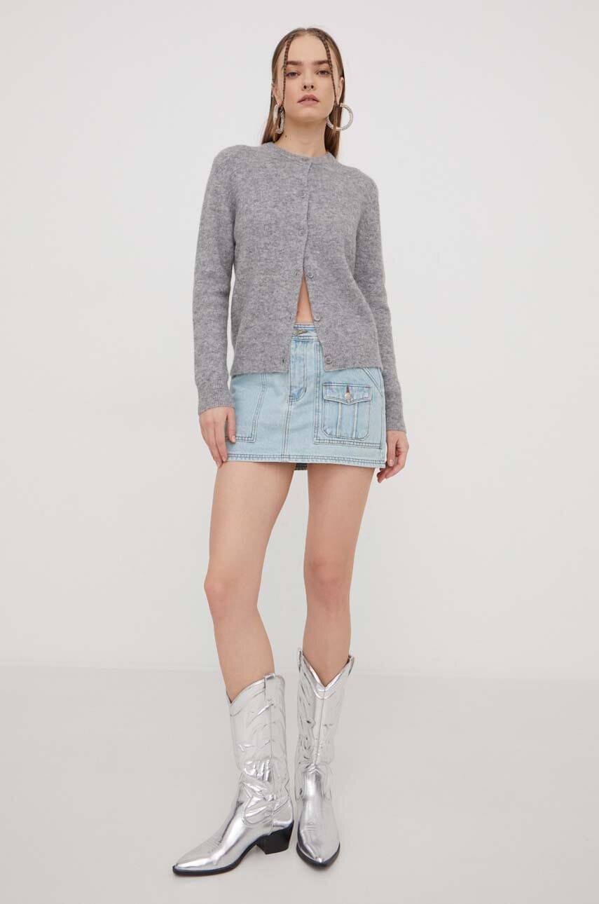 Rifľová sukňa Guess Originals