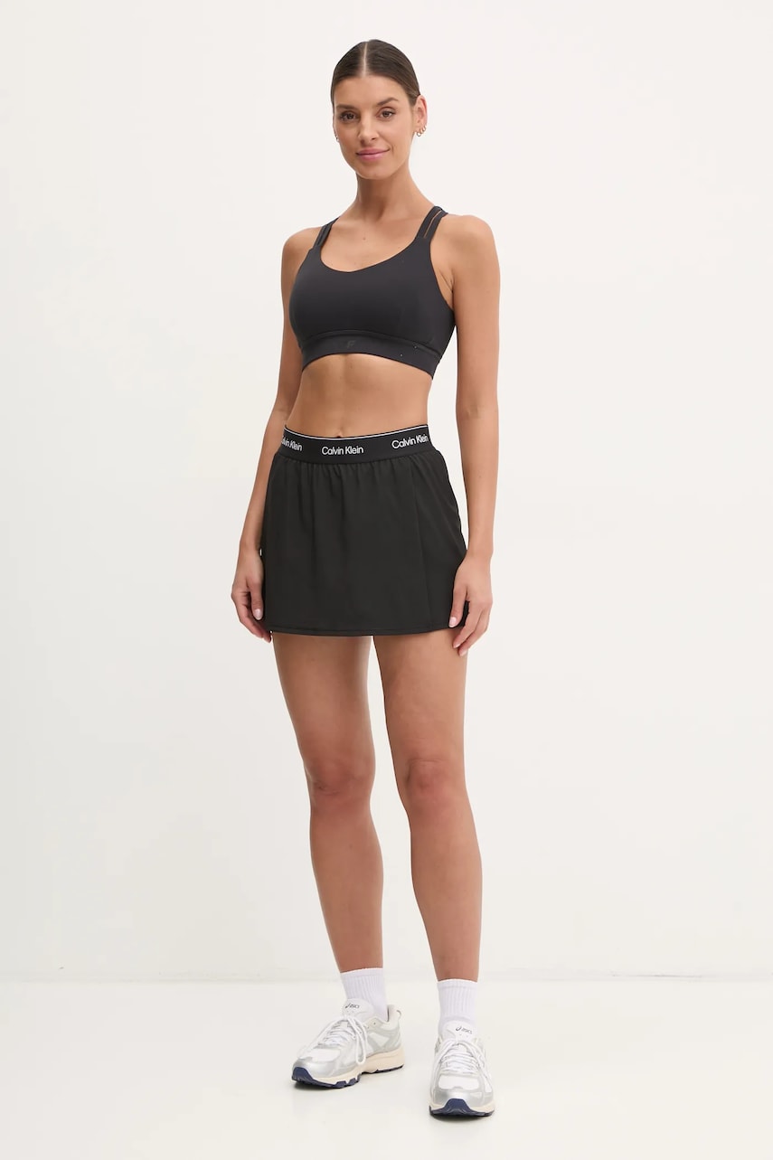 Спортивная юбка Calvin Klein Performance цвет чёрный mini прямая Спортивная юбка Calvin Klein Performance цвет чёрный mini прямая